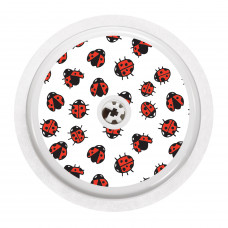 FreeStyle Libre Sticker - White Ladybugs