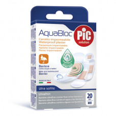 AQUABLOC ASSORTED-SET (20) antibacterial adhesive bandages
