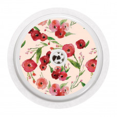 Illustrated FreeStyle Libre sensor sticker - Poppies