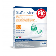 Soffix-Med 10x10cm (5pcs) antibacterial postoperative adhesive bandages