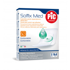 Soffix-Med 8x10cm (5pcs) antibacterial postoperative adhesive bandages