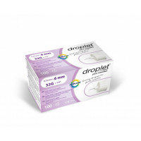 Droplet® 32G 6mm x 0.23mm pen needles - 100 pcs