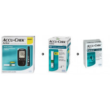 Set: Accu-Chek Active Glucometer + Accu-Chek Active Strips 50 pcs + Control solution