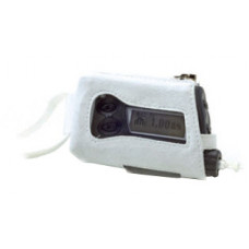 Case with a lanyard, white suede (alcantara) for Accu Chek Spirit/Combo pump