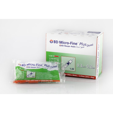 Micro Fine Plus Insulin Syringes 1 2u 0 3ml 30g X 8mm Box Of 100 Diabetyk24