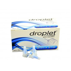Droplet® 31G 8mm x 0.25mm pen needles - 100 pcs