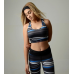 Sports bra with pockets for insulin pump