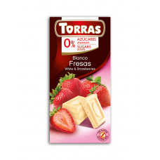 White chocolate with strawberries Torras - 75 g